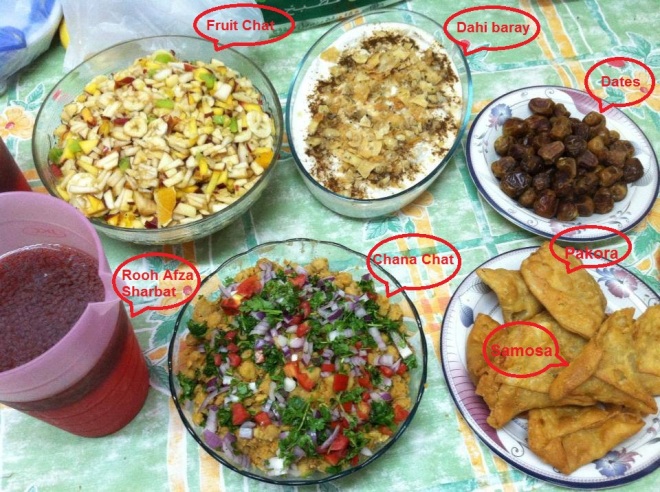 typical iftar dishes karachi